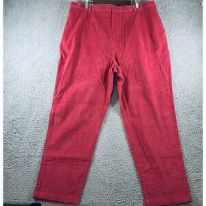 NWT Lands' End Pants Women High Rise Zip Fly Classic Corduroy Pink Plus Size 24W